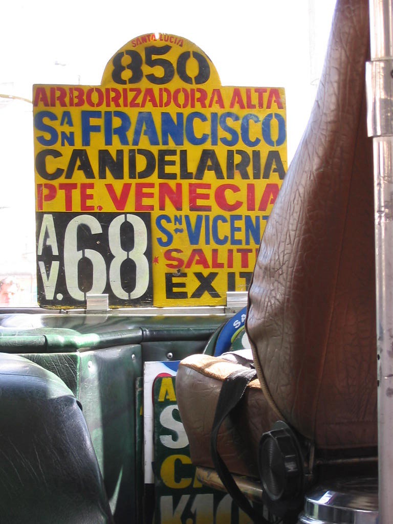 Buseta Letrero En Buseta por Bogotá | Señaletica urbana en Bogot'a / Inform… | Flickr