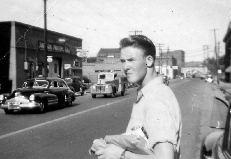 Dick in Greensboro, early '50s (not Gibsonville!)