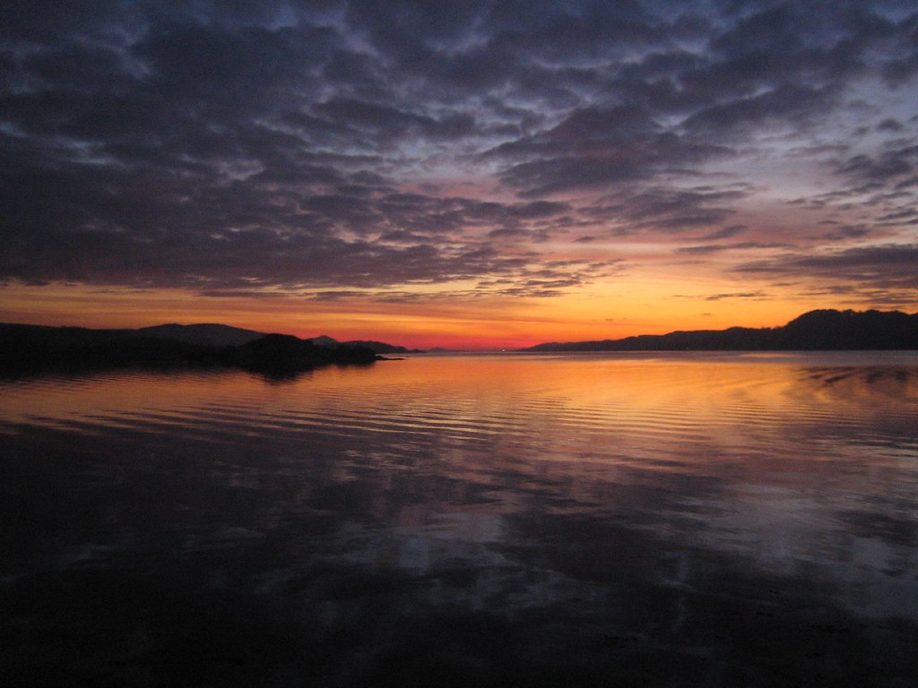 Sunset on West Loch Tarbert from Kennacraig