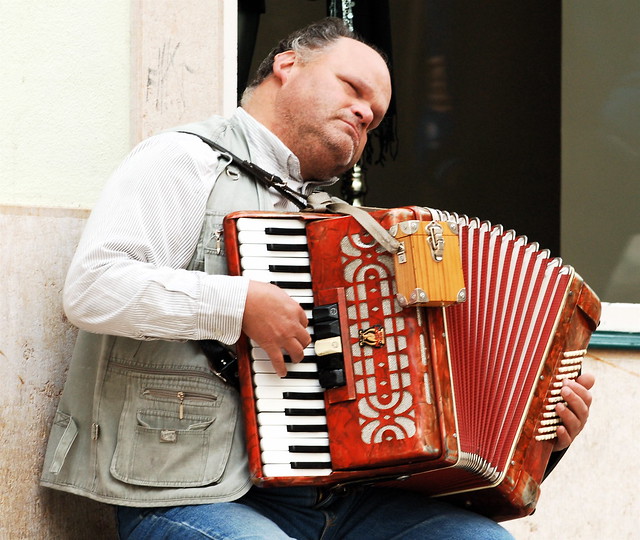 The blind accordion musician