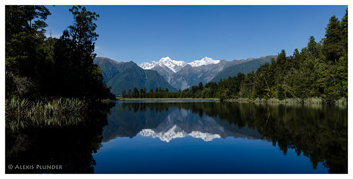 black blue brown color colour d7000 geology gray green grey lake landscape mountains nature newzealand nikkor35mm nikon outside panorama photo plant reflection rock rocks shadows sky sunlight travel tree water white foxglacier westcoast ngc