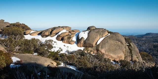 Snow patches Mt Buffalo