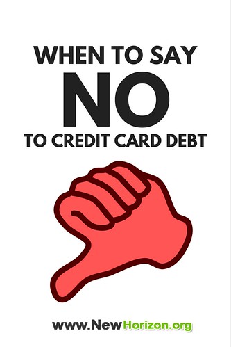 NO to credit card debt