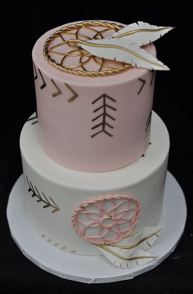 Three Colour Smooth With Dream Catcher Cake  The Girl on the Swing