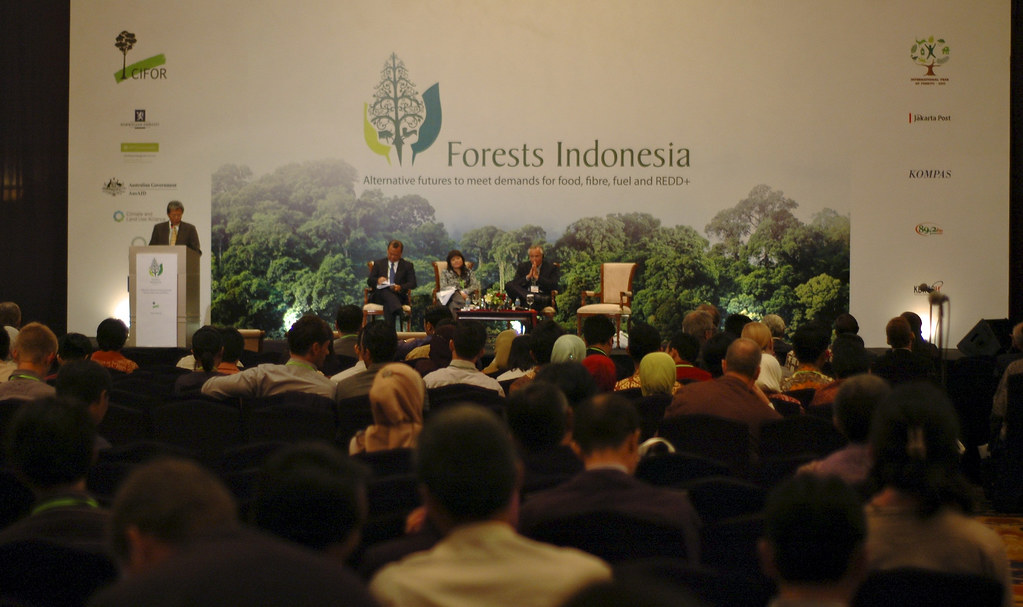 Discussion forum at the Forest Indonesia conference in Jakarta, Indonesia.