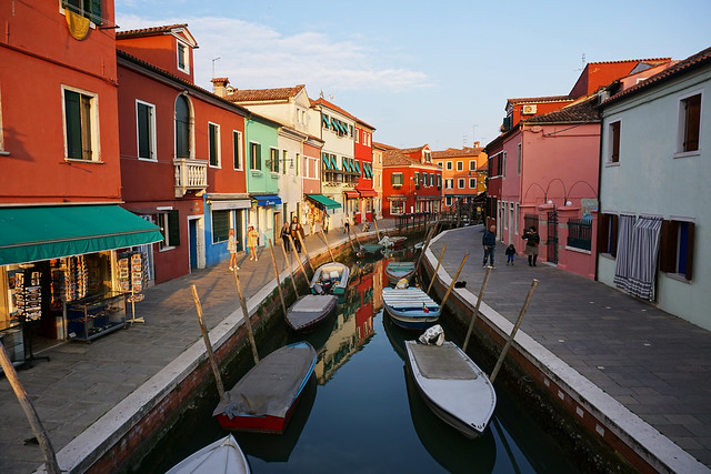 The colorful buildings of Burano.