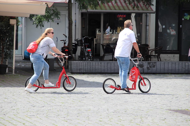 Red Rental Scooters