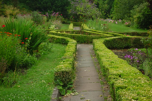 wales gwent abergavenny monmouthshire garden flowers colours hedge landscape lindavista green trees grass ornamental