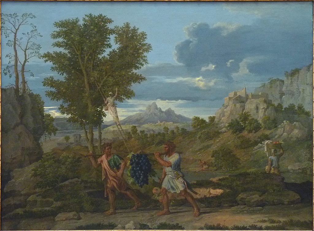 POUSSIN Nicolas,1660-64 - L'Automne, La Grappe de Raisin rapportée de la Terre Promise (Louvre) - 0