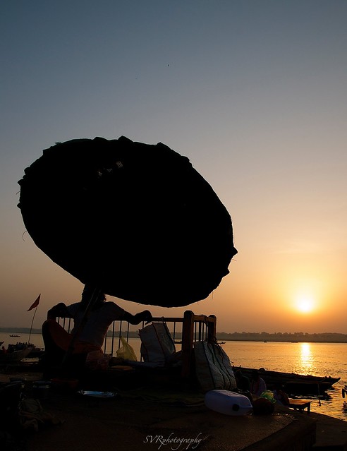 Sunset in Benares, India