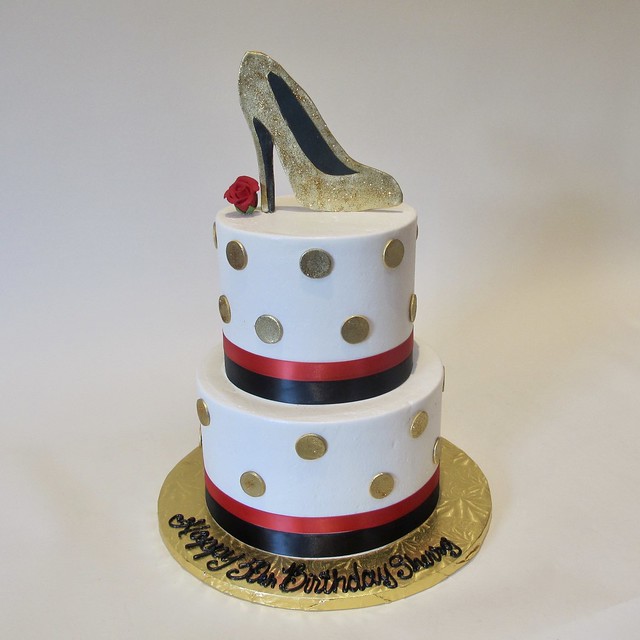 50 and Fabulous Tiered Polka Dot Cake 302001