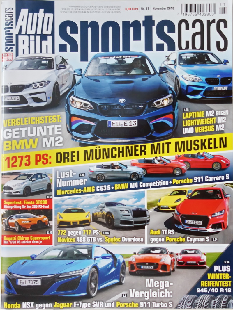 Image of Auto Bild Sportscars - 2016-11 - cover