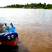 Speed boat on Kapuas Hulu river