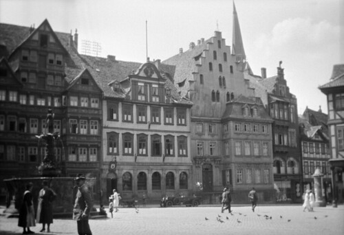 The old Market Square in Hildesheim, Germany