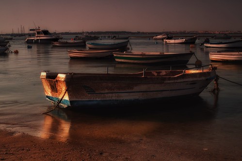 boote boats wasser water sunset sonnenuntergang spain spanien espana