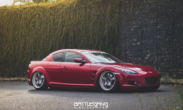 Bagged Mazda RX8 on Work S1 2P.