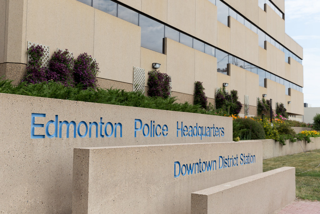 The Edmonton Police Service's downtown headquarters in 2017