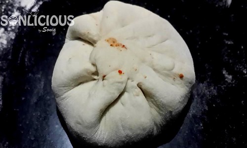Sealed dough ball for Kulcha
