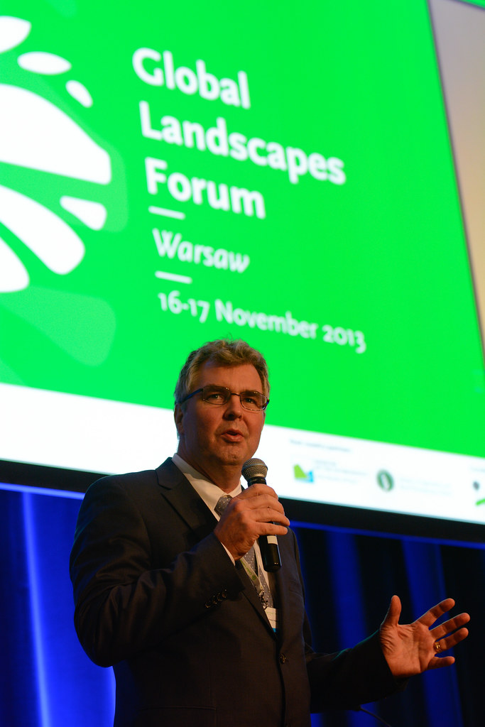 The Center for International Forestry Research (CIFOR) Director General, Peter Holmgren, speaks at the closing plenary session of the Global...