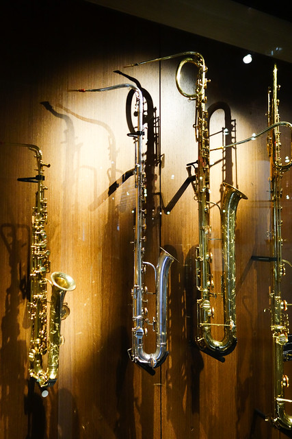 Antique saxophones