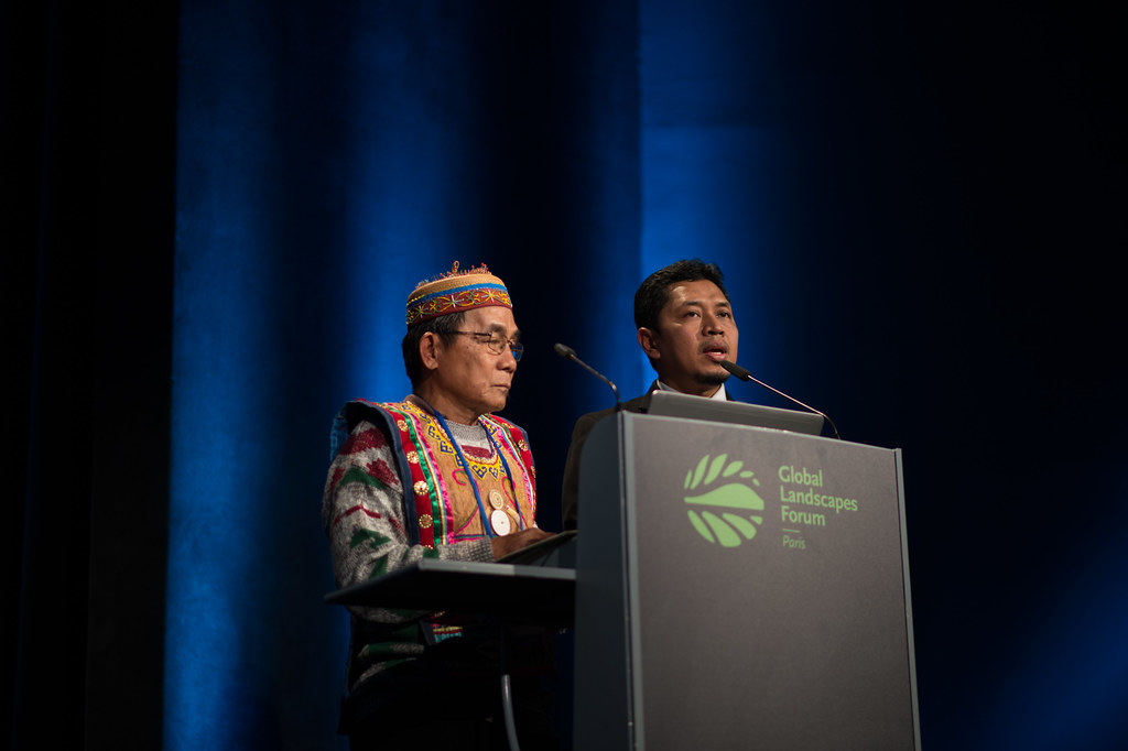 Ledjie Taq, Customary Head, Wehea Dayak Community, Indonesia, speaking at the Discussion Forum Indigenous Peoples’ rights and land tenure –...