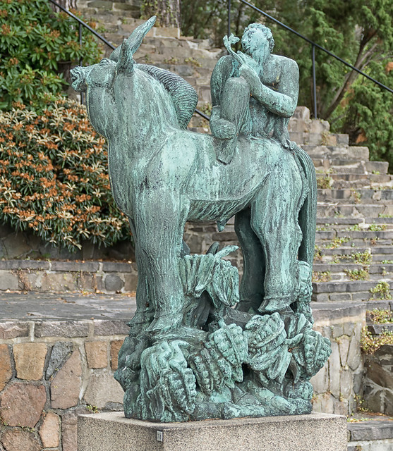 Man and unicorn / Mannen och enhörningen by Carl Milles (1875-1955)