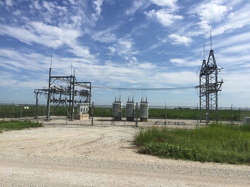 nebraska substation electricity sky