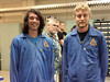 Students Kalanikapu Copp (Windward Community College) and Nicholas Herrmann (Kaua‘i Community College) elated at the final checkout and removal to Project Imua payload (PIP) after successfully completing all environmental tests at Wallops Flght Facility. Jacob Hudson (Windward Community College mentor) in between them clearly proud of the University of Hawai‘i Community Colleges team's accomplishments. PIP is now flight certified for launch into space this coming August. (Photo: Amber Imai-Hong).