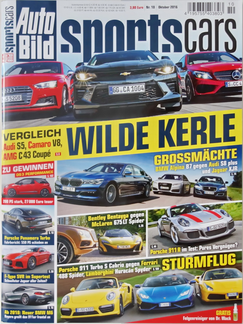 Image of Auto Bild Sportscars - 2016-10 - cover