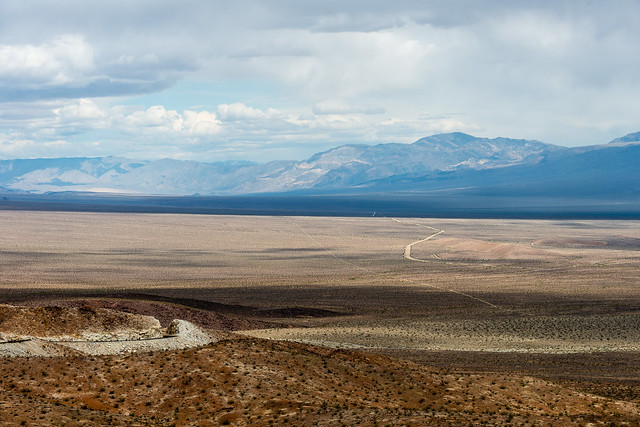Argus Range, California - on Trona Wildrose Road looking into Panamint Valley with the Panamint Range in the distance