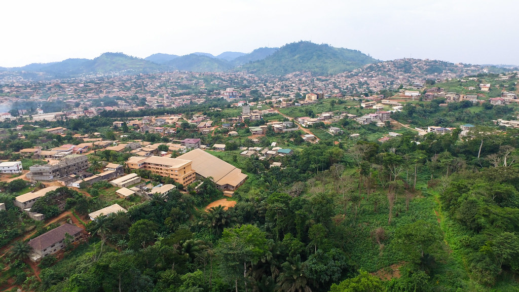 Landscape of rural area in outskirt of Yaounde, Cameroon.