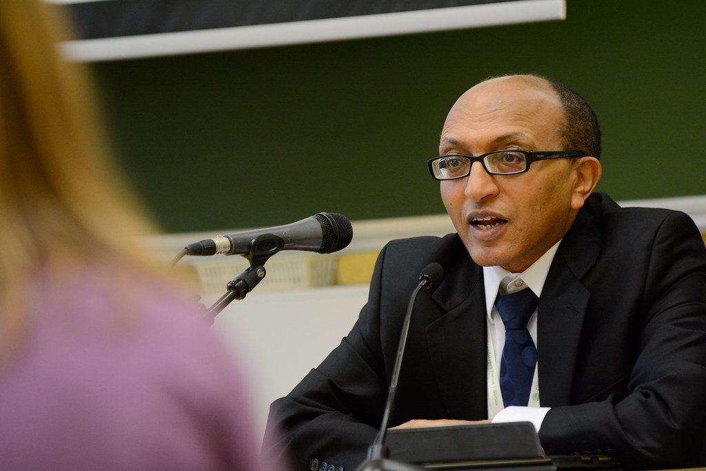 Michael Hailu, Director of the Technical Centre for Agricultural and Rural Cooperation (CTA), at the launch of Climate-Smart Agriculture Success...