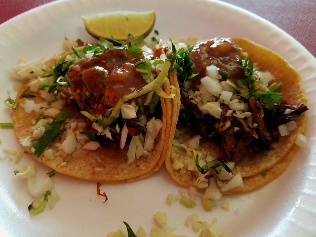 Carnitas Tacos on Taco Tuesday at El Premio Mayor