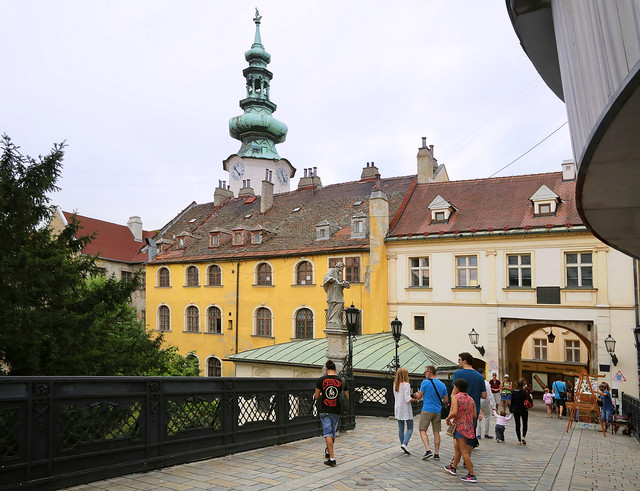 Entering the old town of Bratislava