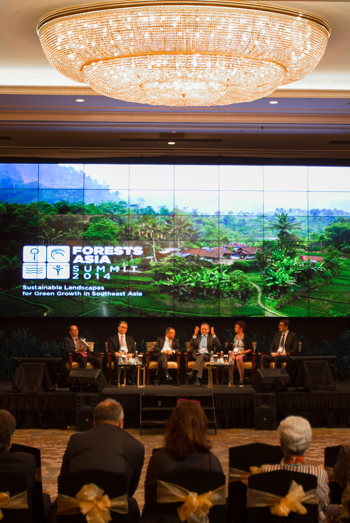 JAKARTA, INDONESIA. MAY 5. Discussion at Forest Asia Summit 2014 in Jakarta, Indonesia on May 5, 2014.