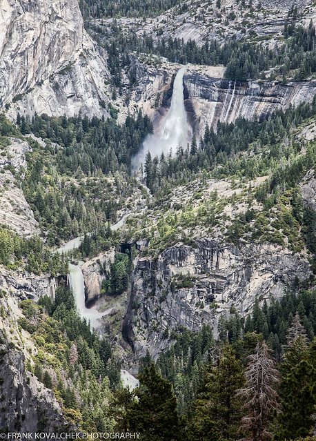 Nevada and Vernal Falls from Glacier Point