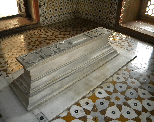 The tomb in the mausoleum of the 'Baby Taj' in Agra, India