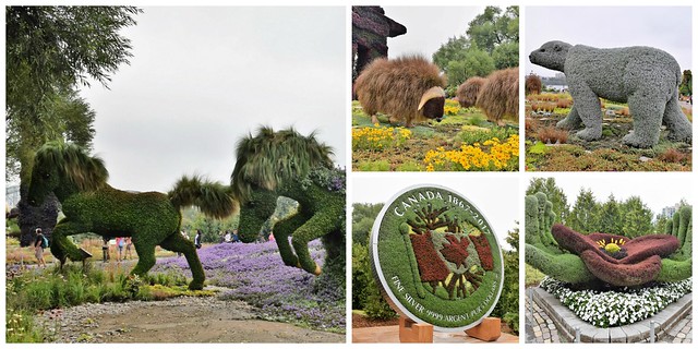 From Left to Right Clockwise: Canadian Horse; Muskoxen; Polar Bear; Poppy Symbol of Remembrance; Proudly Canadian, Mosaicanada 150, Gatineau, Quebec