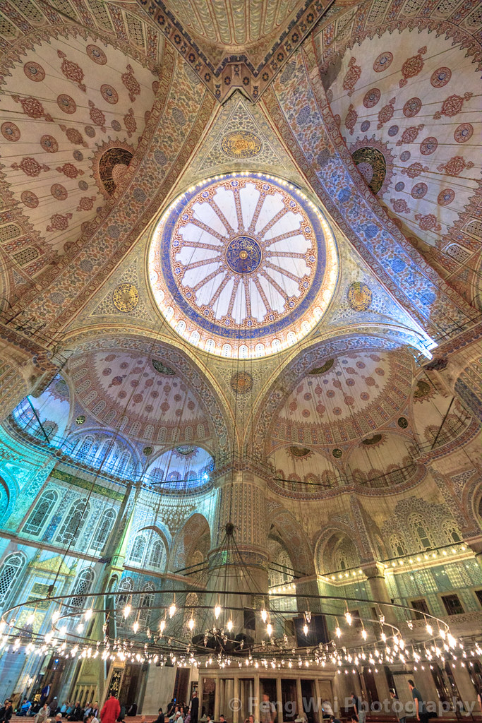 Interior View Of Blue Mosque Istanbul Turkey 土耳其