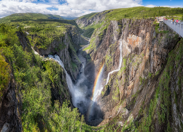 Vøringsfossen with a rainbow