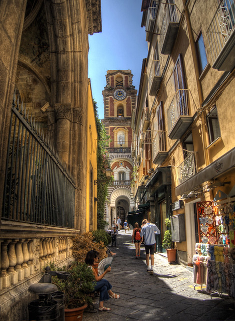 A street in Sorrento , Italy