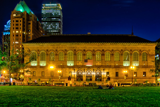 Boston Public Library at Night