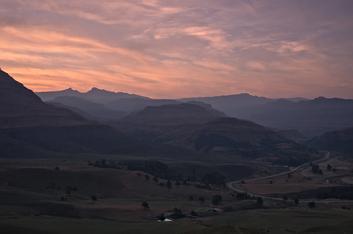 sunset mountain drakensberg southafrica