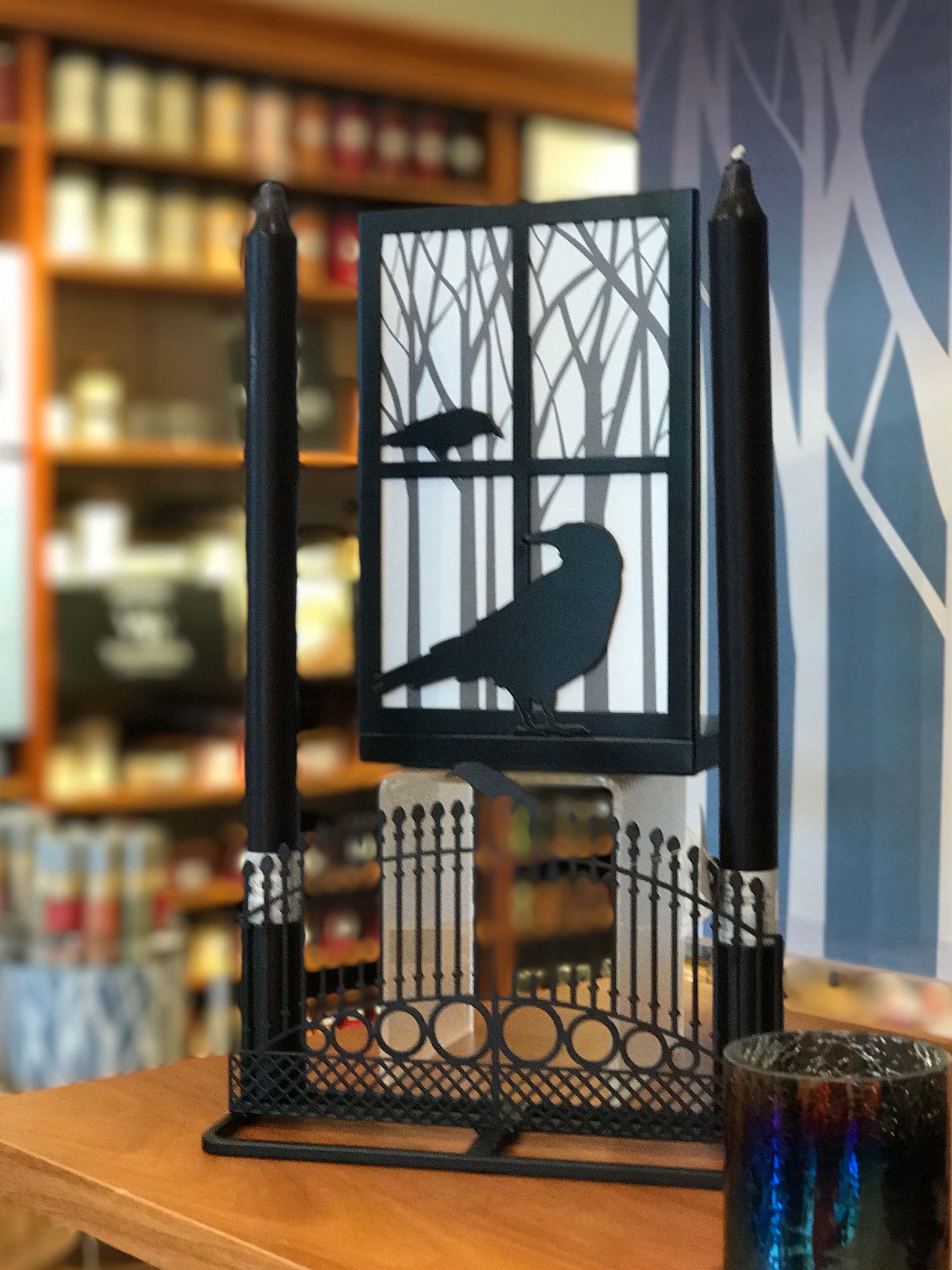 Blackbirds tealight decoration