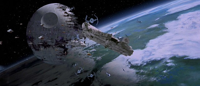 Death Star II and the Rebel fleet