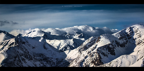 mountain range peak nature tatras poland panorama winter snow hiking alpinism sky blue air beautiful background outdoor landscape