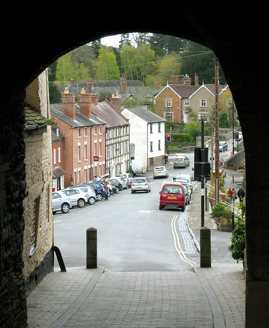 Lower Broad St from Broadgate, Ludlow, Shropshire
