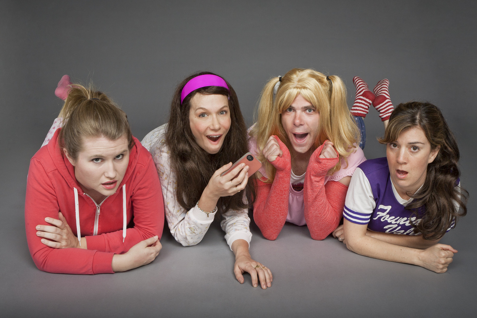 Jillian Bell, Charlotte Newhouse, Mikey Day, and Lisa Schurga