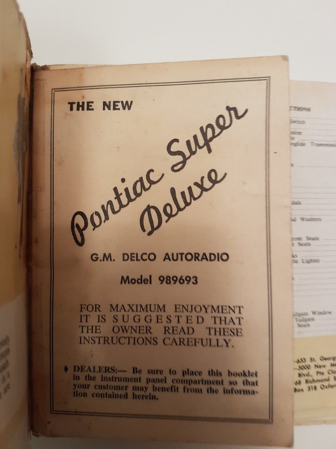 Pontiac Super Deluxe radio 1