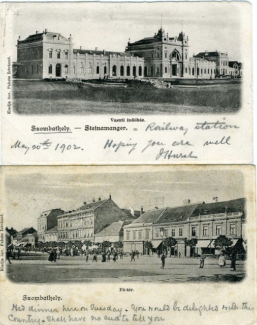 Postcards sent to Essex in 1902 by Farmers in Szombathely, Hungary  [Steinamanger]